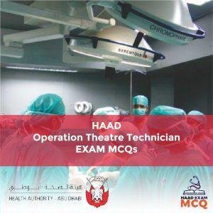 HAAD Operation Theatre Technician Exam MCQs