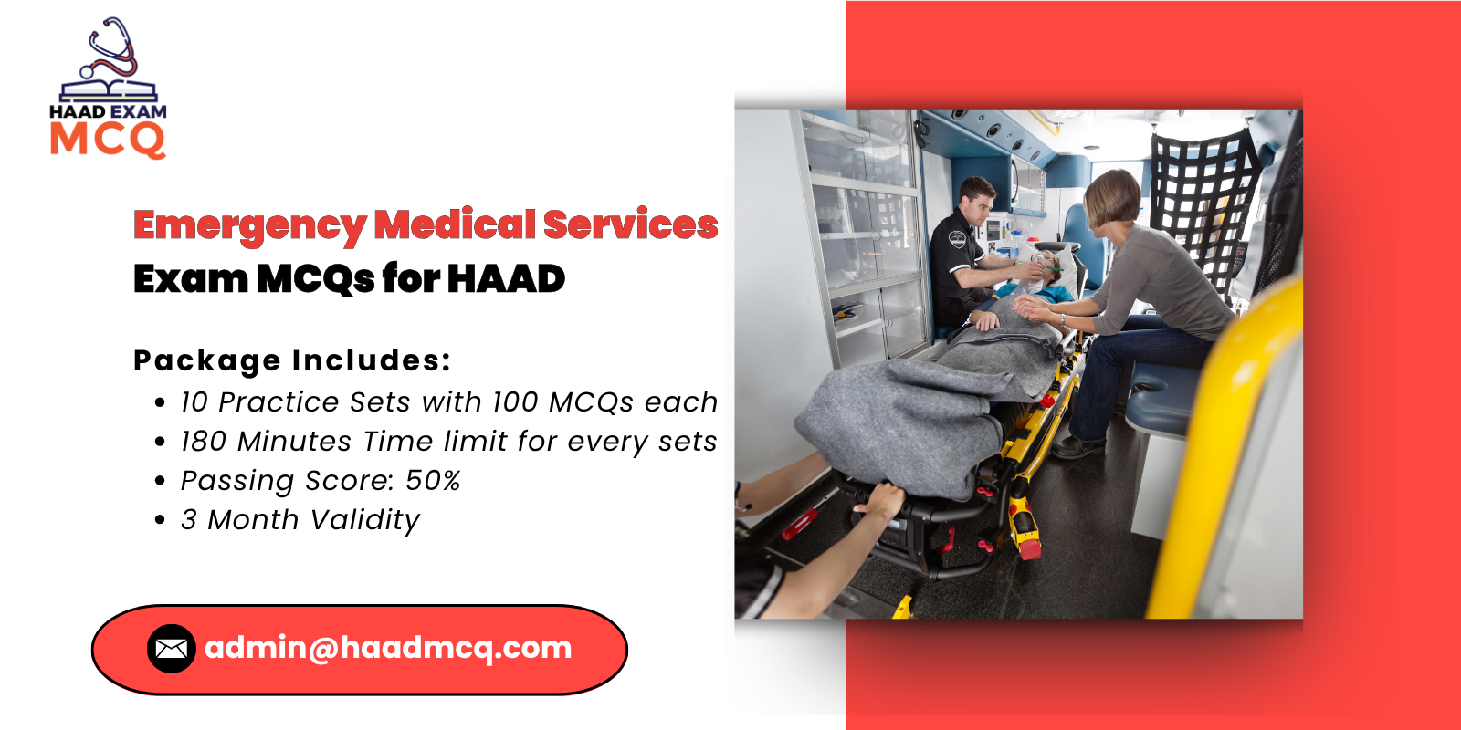 Emergency Medical Services Exam MCQs for HAAD