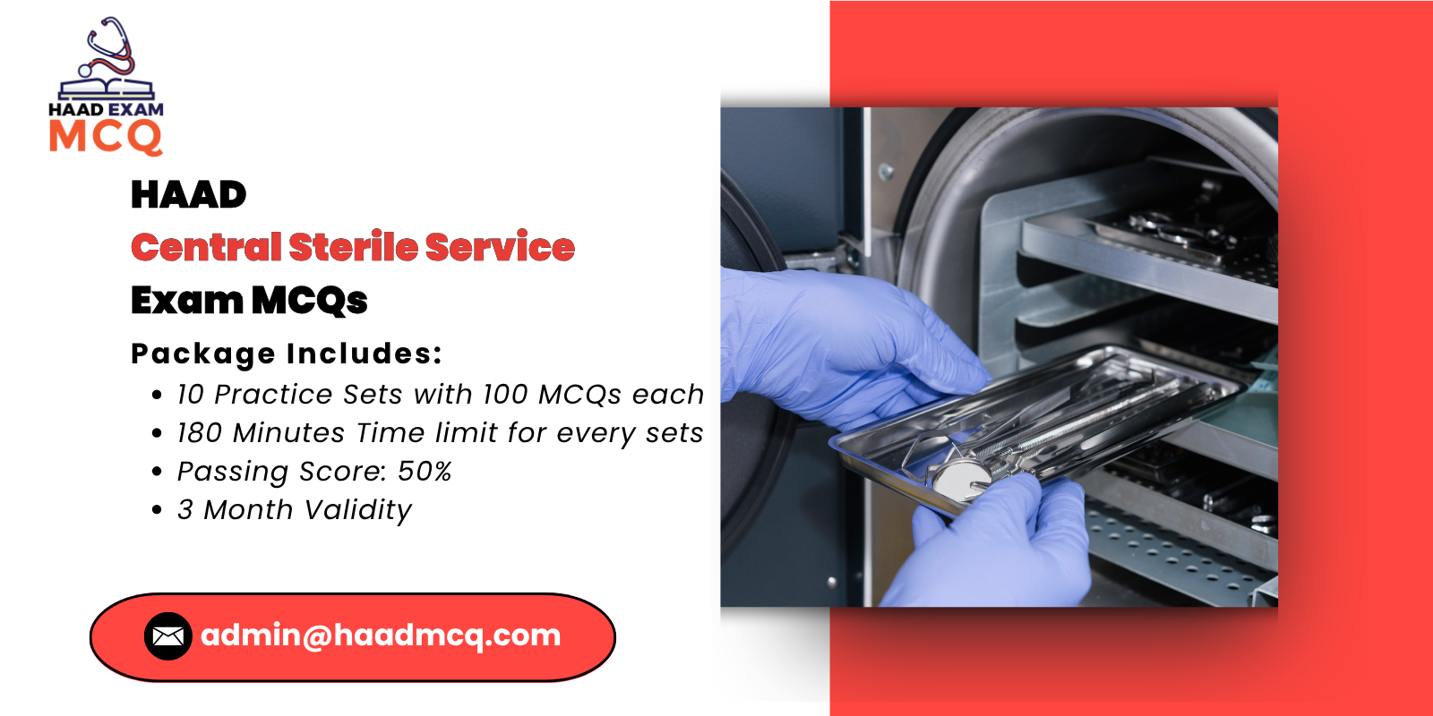 HAAD Central Sterile Service Exam MCQs