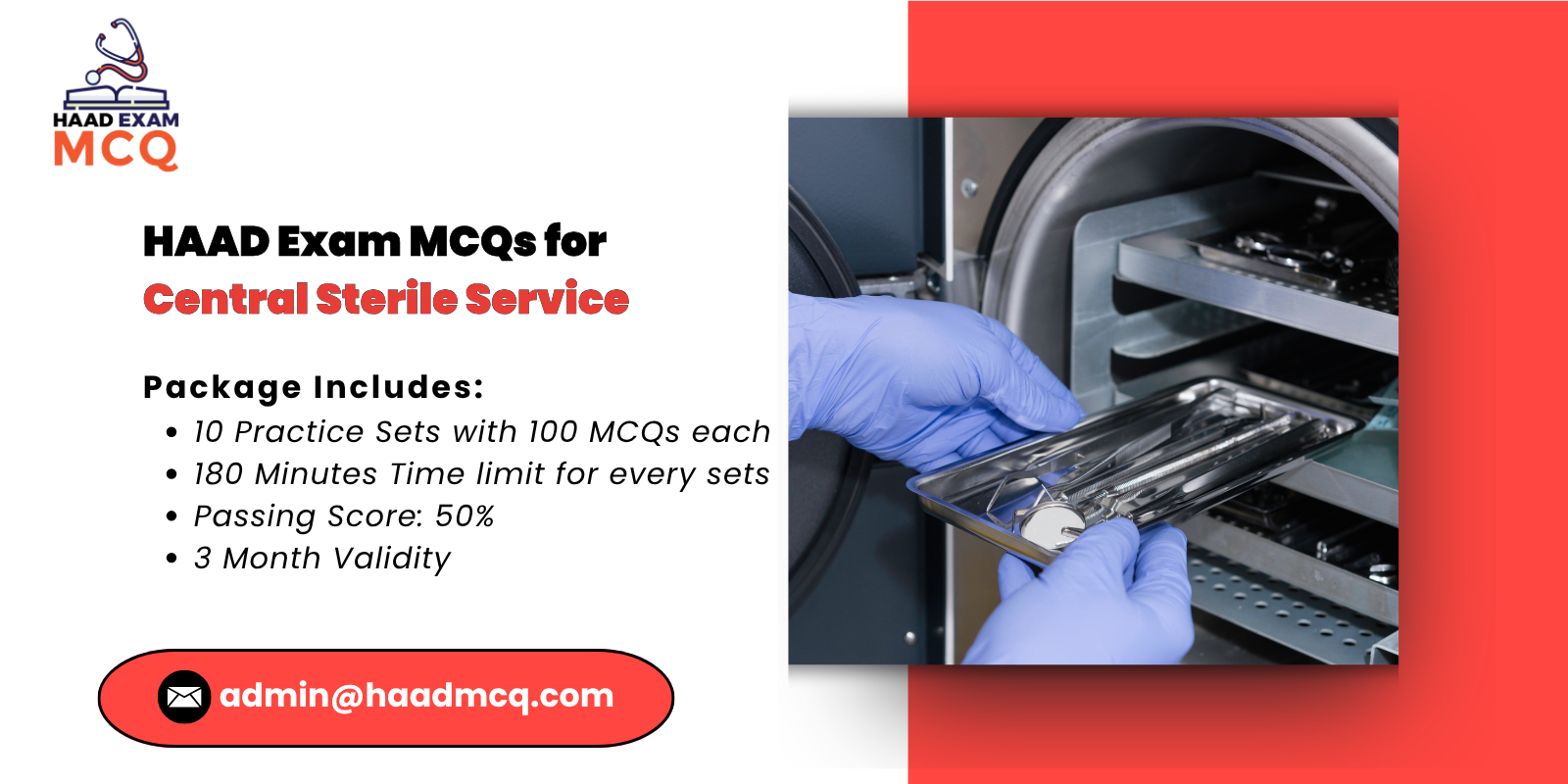 HAAD Exam MCQs for Central Sterile Service