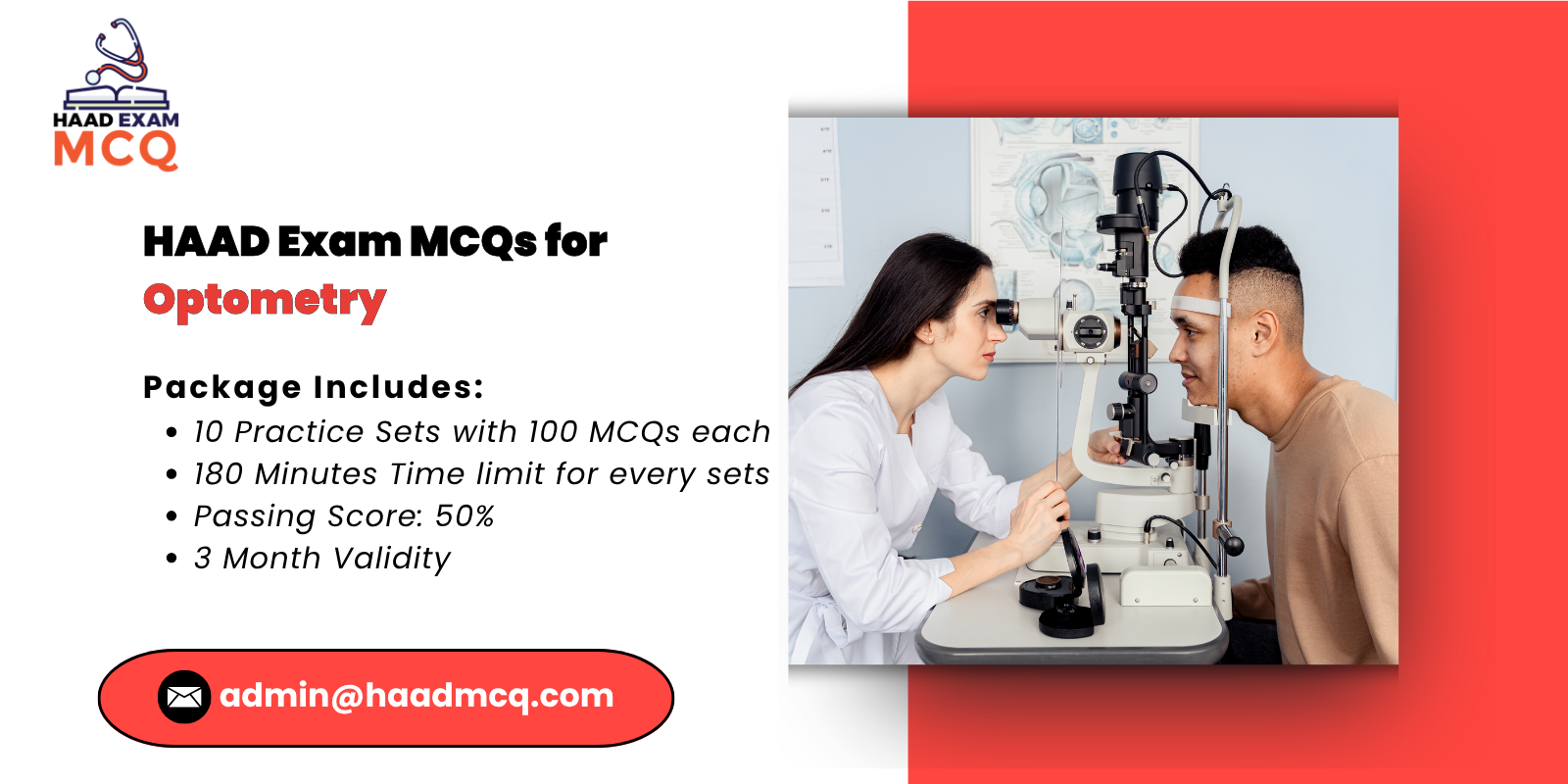 HAAD Exam MCQs for Optometry