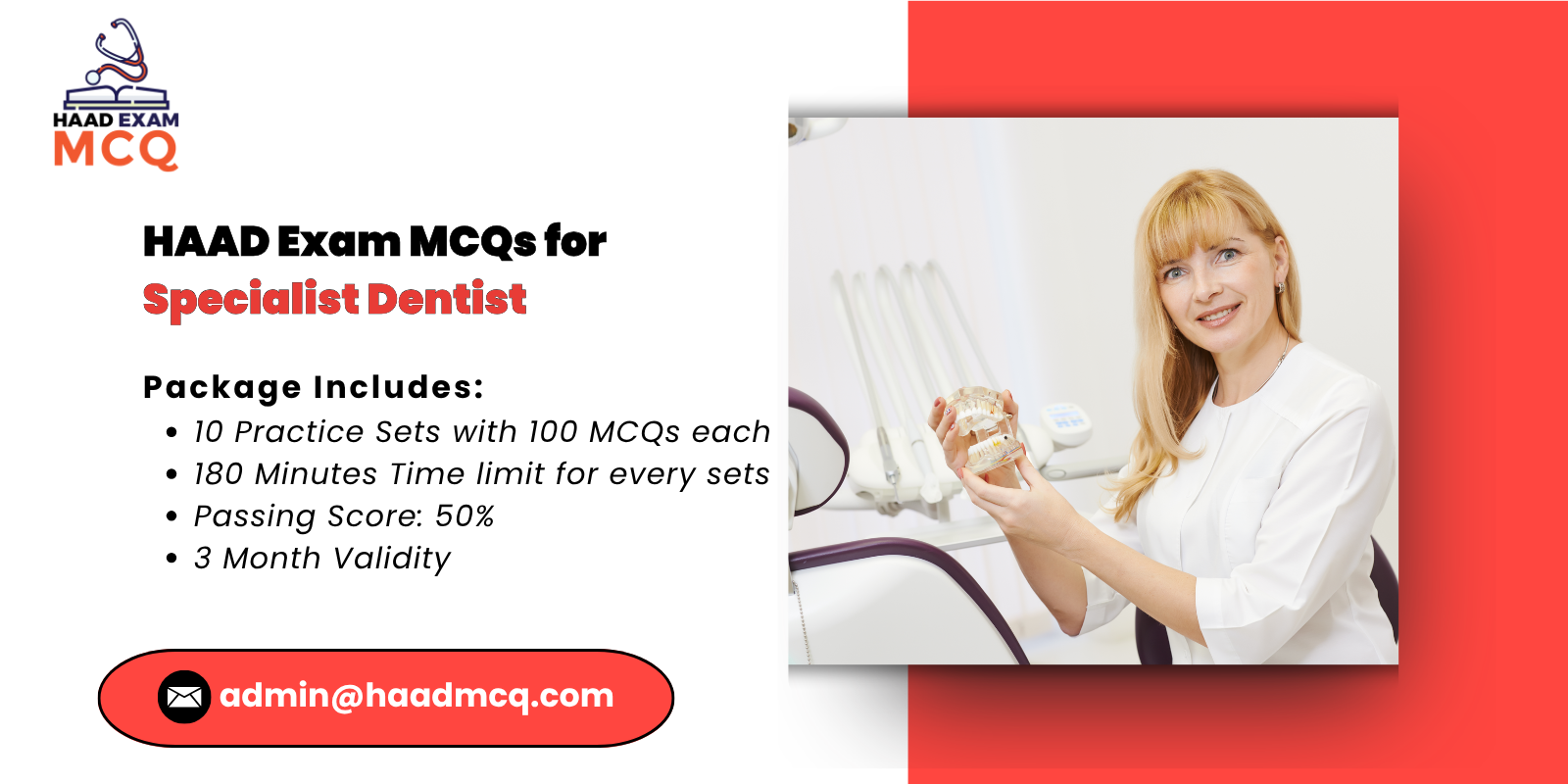 HAAD Exam MCQs for Specialist Dentist