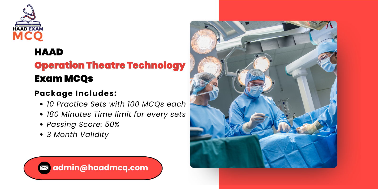 HAAD Operation Theatre Technology Exam MCQs