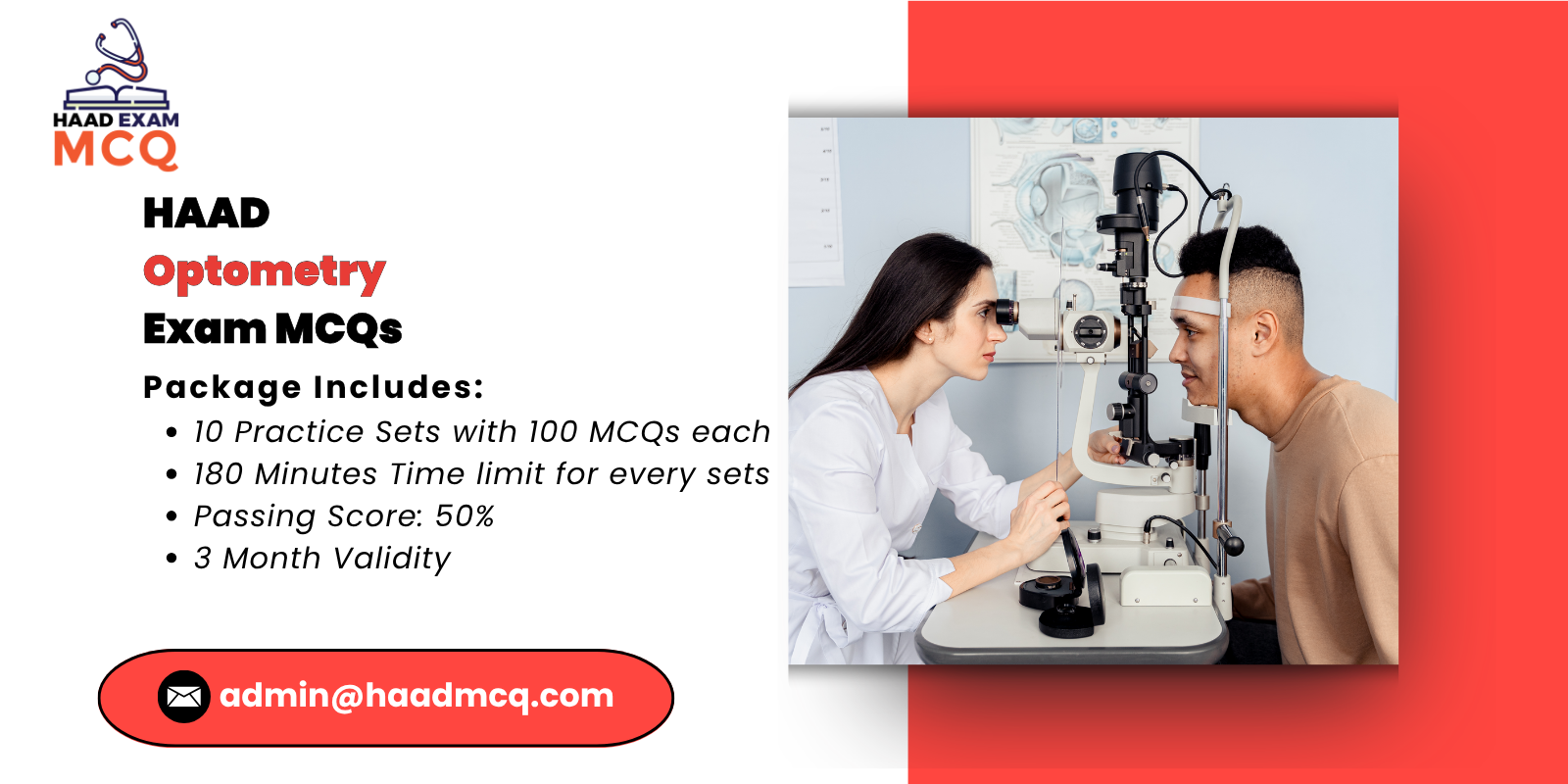 HAAD Optometry Exam MCQs