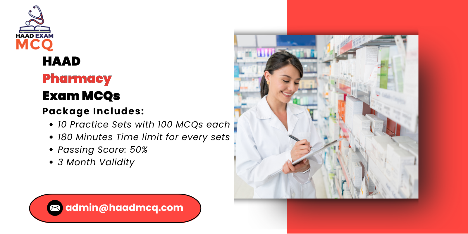 HAAD Pharmacy Exam MCQs