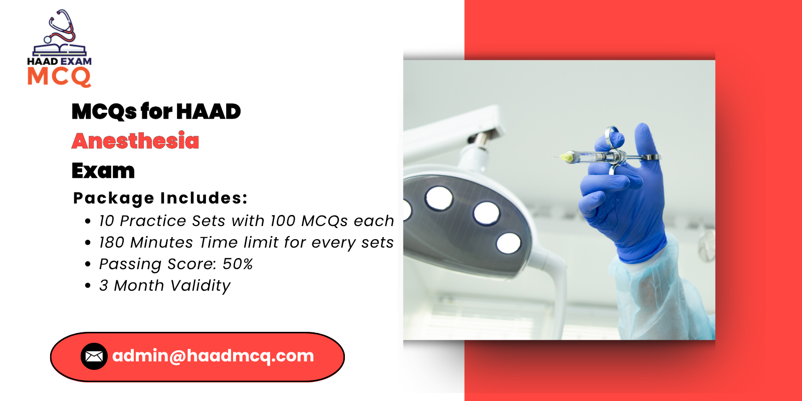 MCQs for HAAD Anesthesia Exam