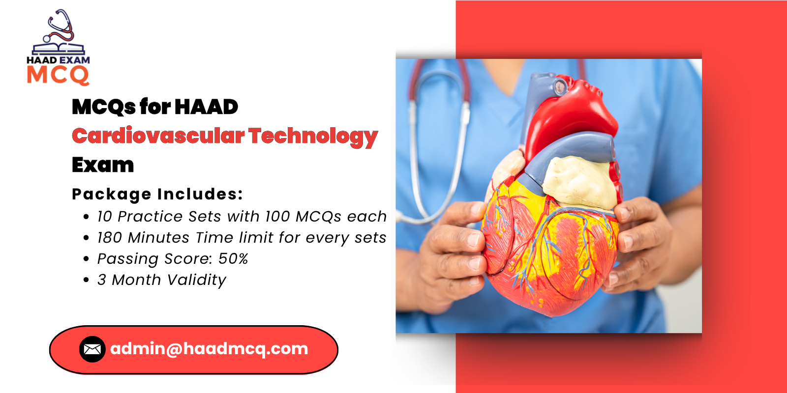 MCQs for HAAD cardiovascular technology Exam 