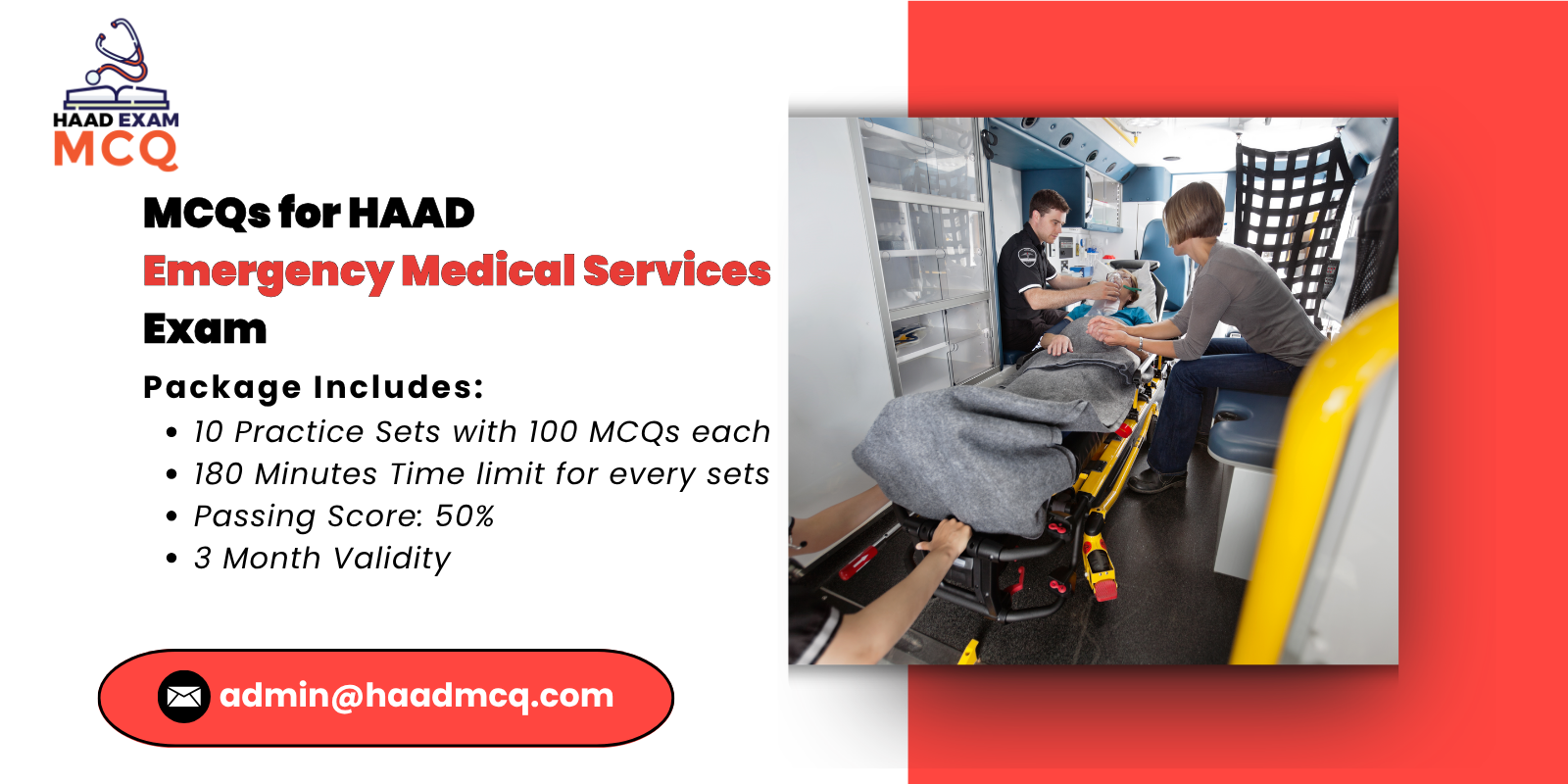 MCQs for HAAD Emergency Medical Services Exam