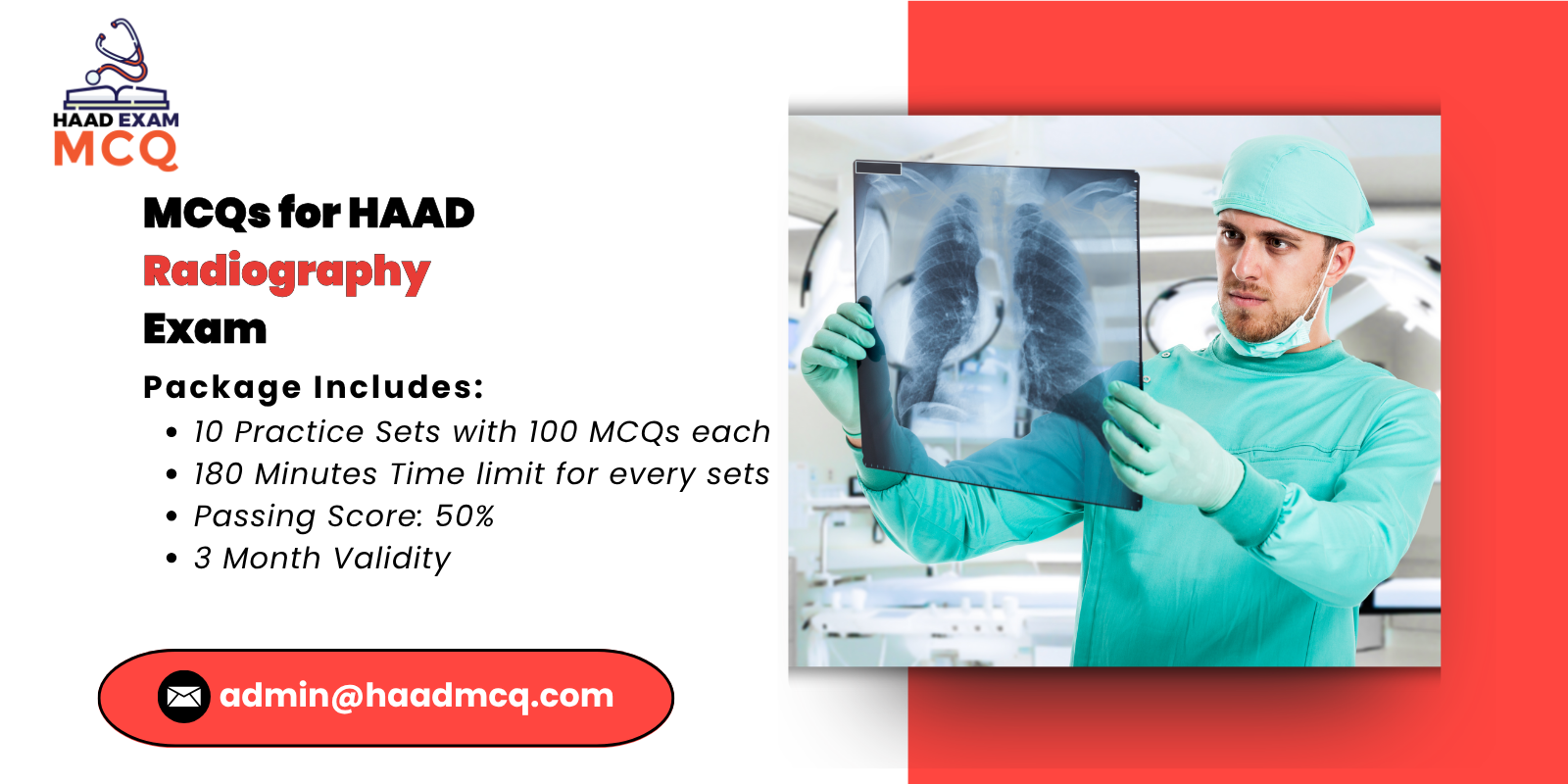 MCQs for HAAD Radiography Exam