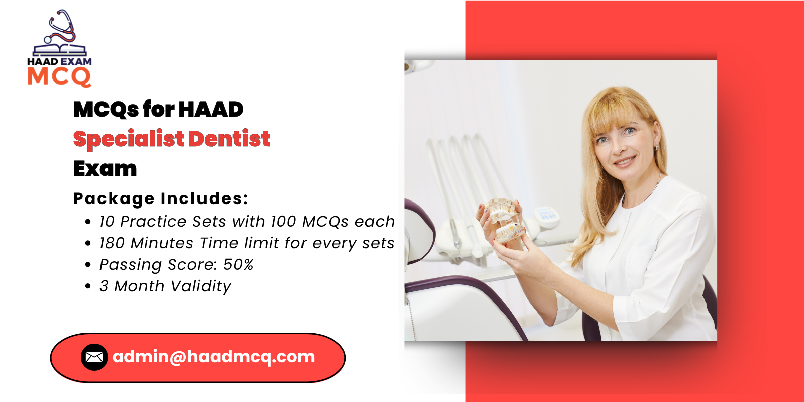 MCQs for HAAD Specialist Dentist Exam