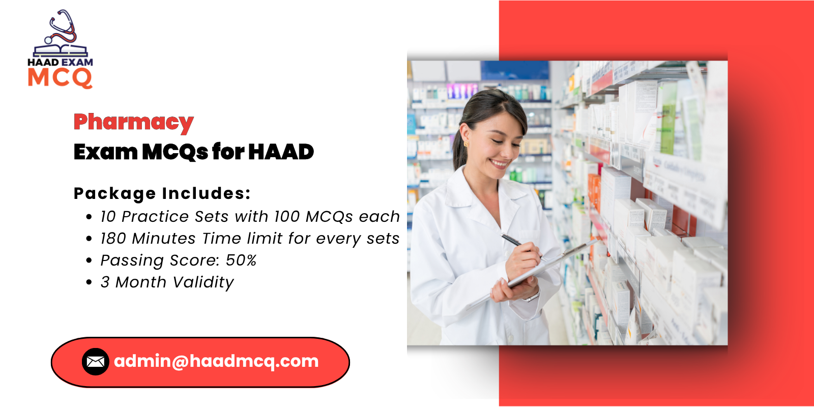 pharmacy Exam MCQs for HAAD