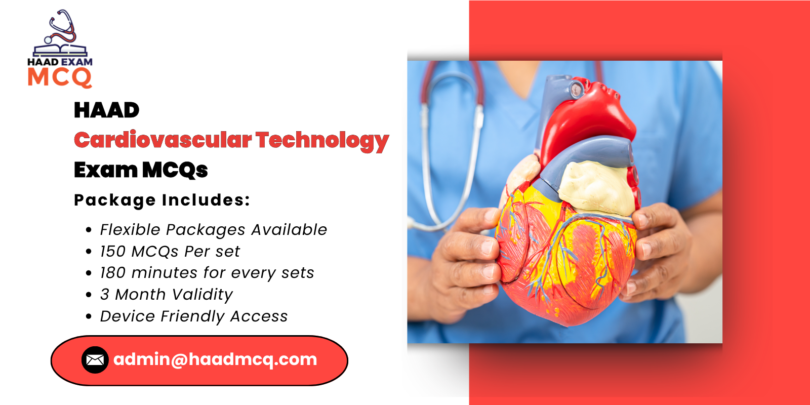 HAAD Cardiovascular Technology Exam MCQs