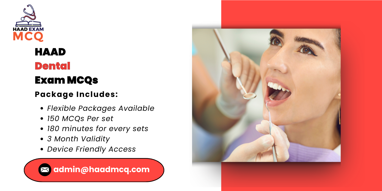 HAAD Dental Exam MCQs