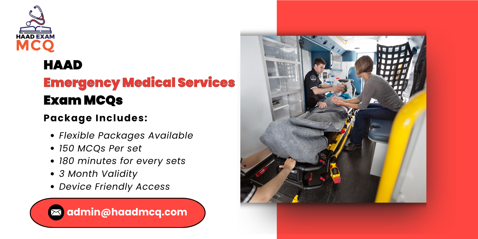HAAD Emergency Medical Services Exam MCQs