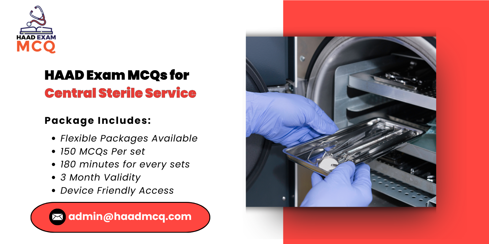 HAAD Exam MCQs for Central Sterile Service
