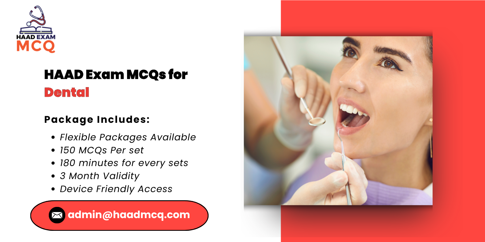 HAAD Exam MCQs for Dental