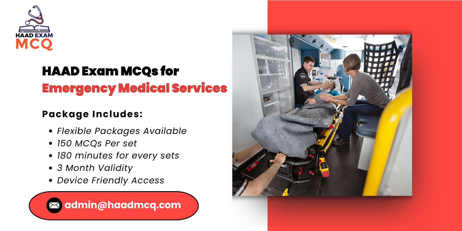 HAAD Exam MCQs for Emergency Medical Services