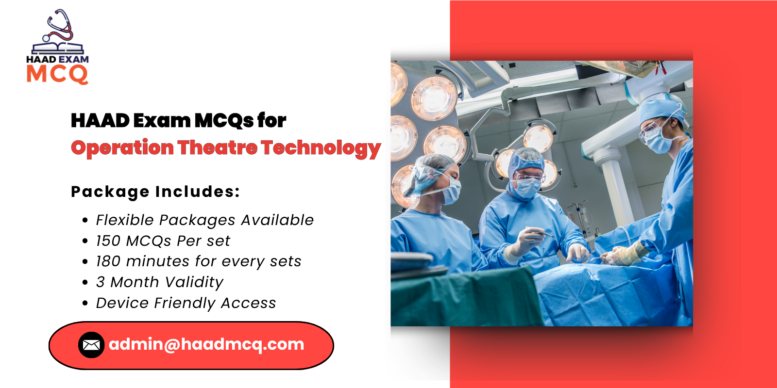 HAAD Exam MCQs for Operation Theatre Technology