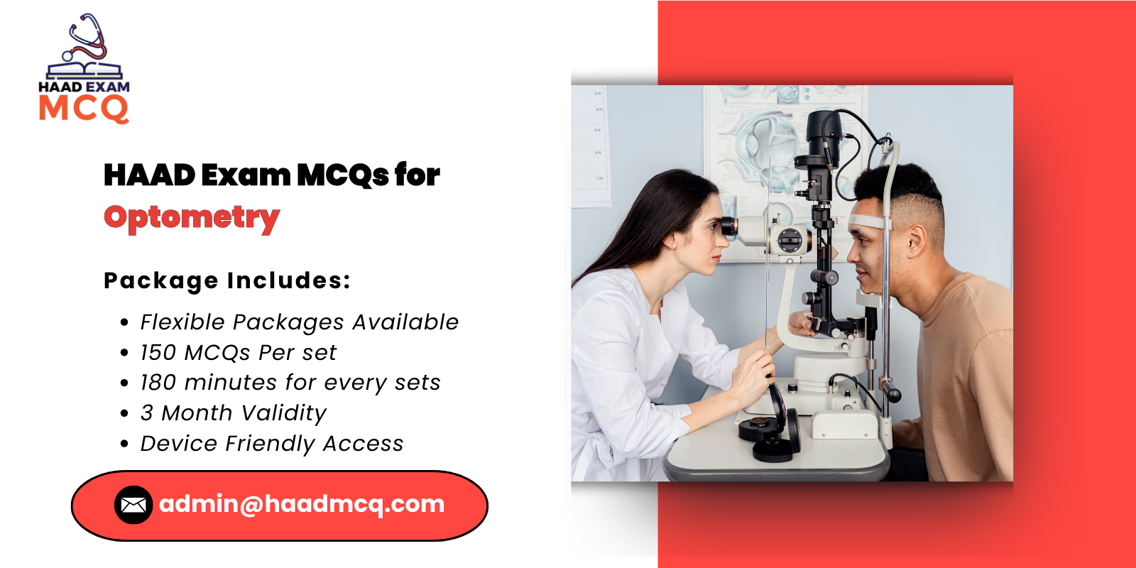 HAAD Exam MCQs for Optometry