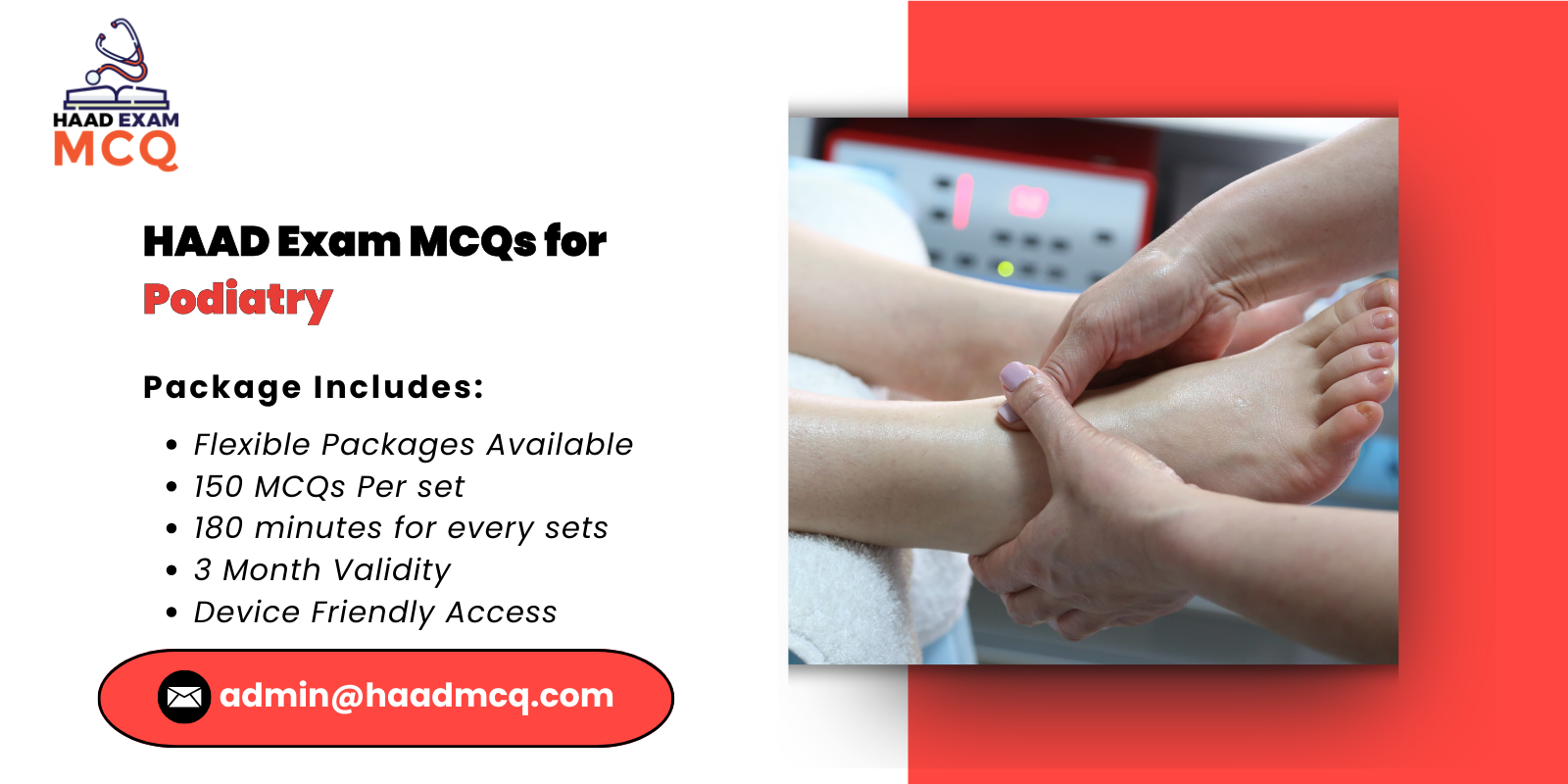 HAAD Exam MCQs for Podiatry