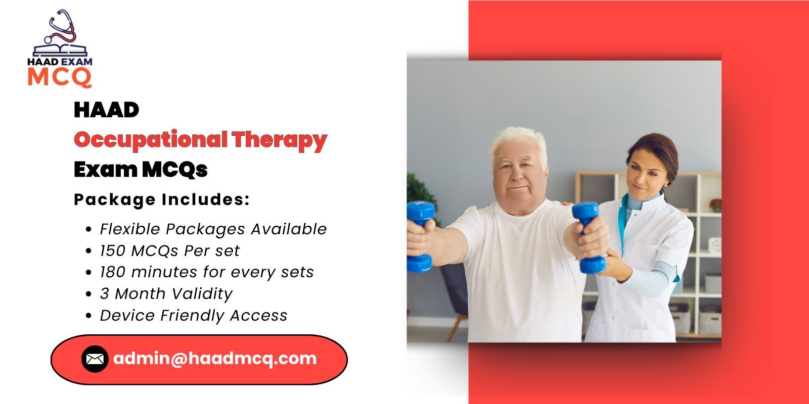 HAAD Occupational Therapy Exam MCQs