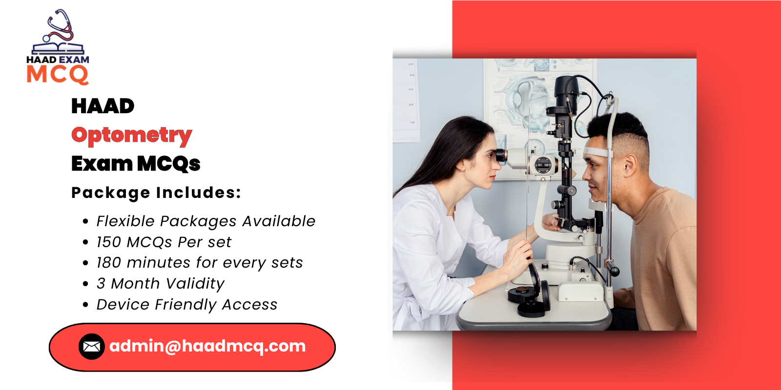 HAAD Optometry Exam MCQs