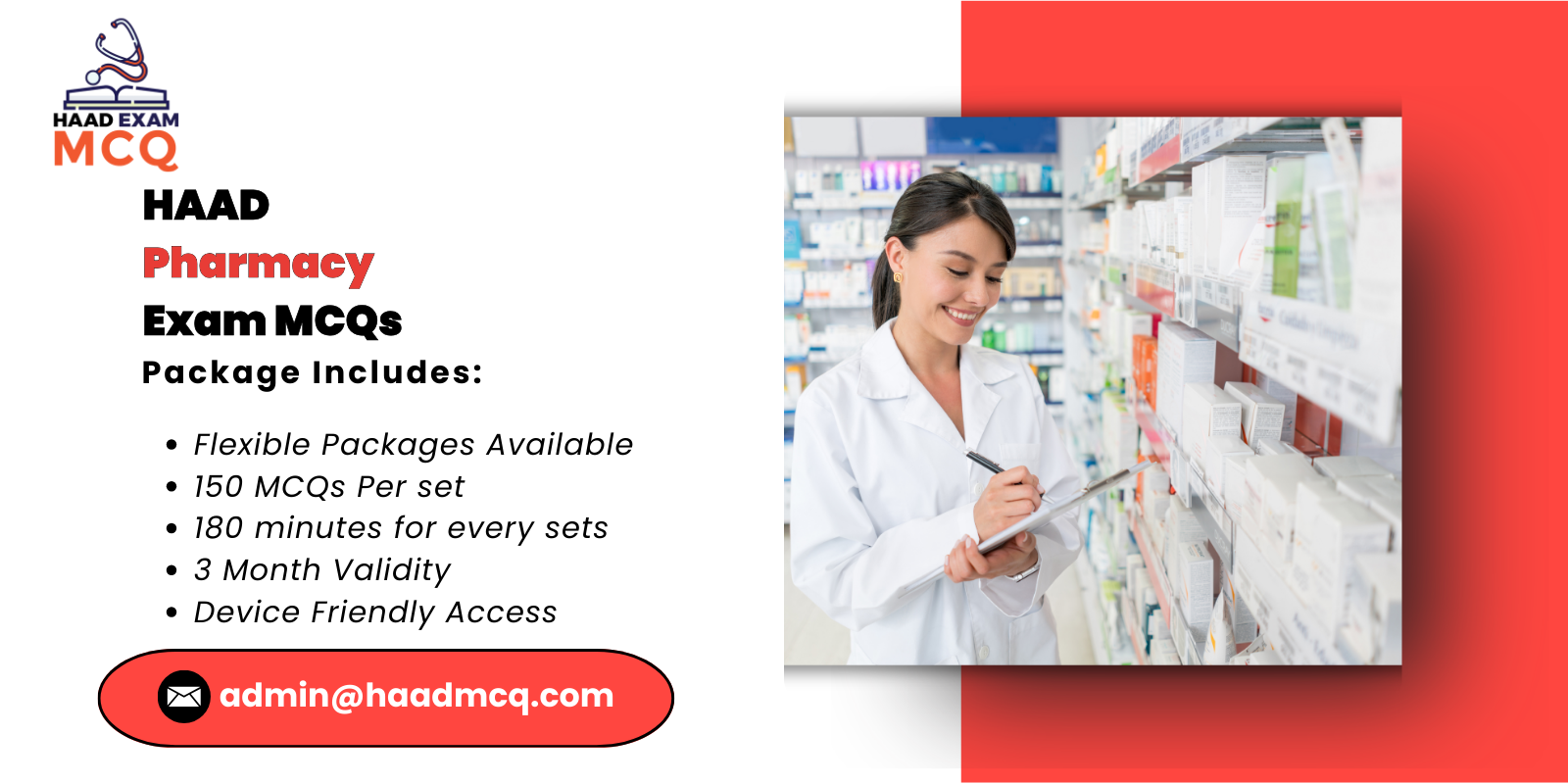 HAAD Pharmacy Exam MCQs