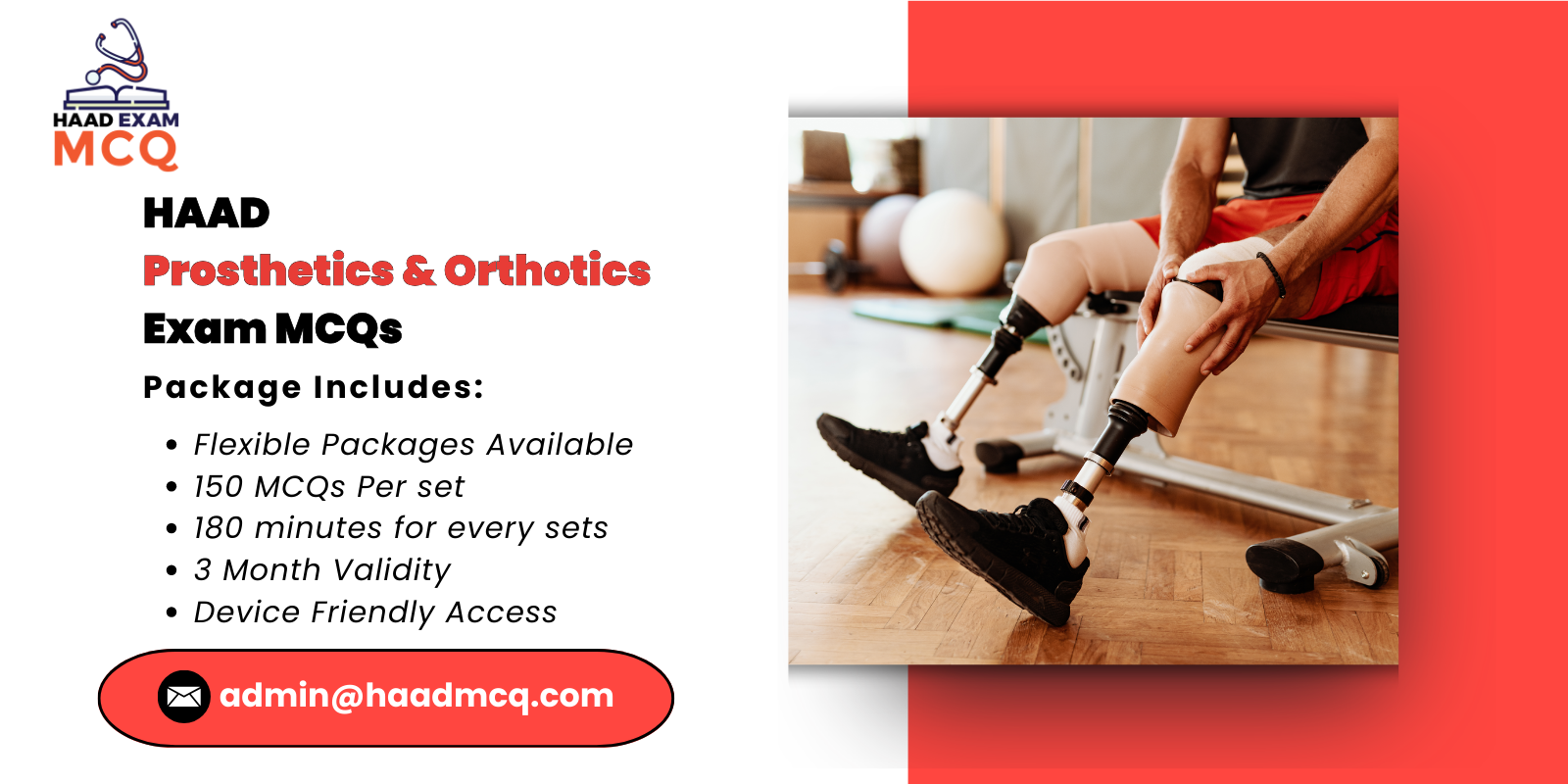 HAAD Prosthetics Orthotics Exam MCQs