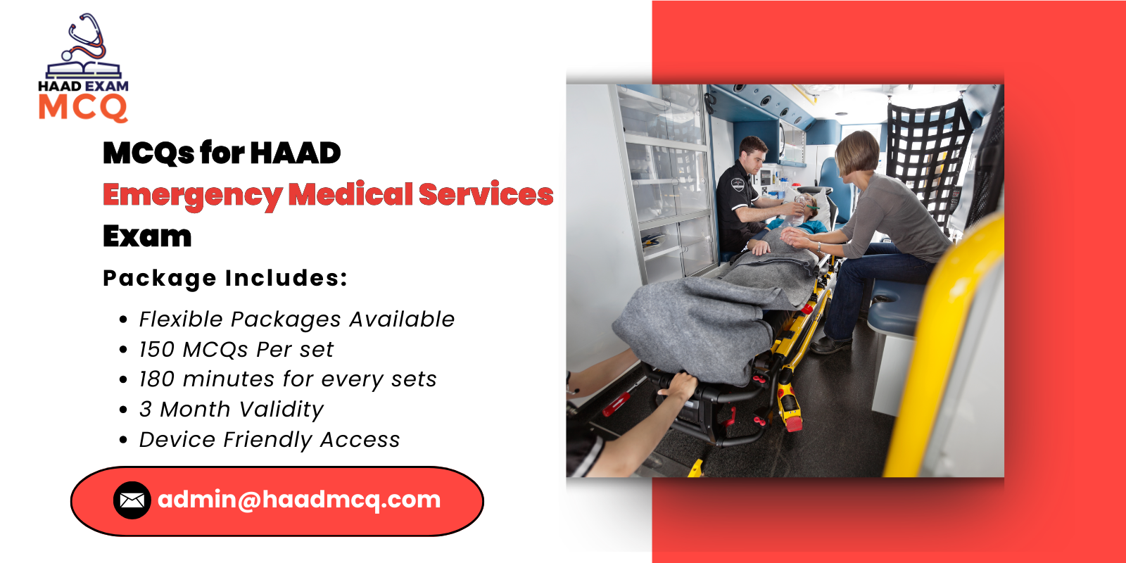 MCQs for HAAD Emergency Medical Services Exam