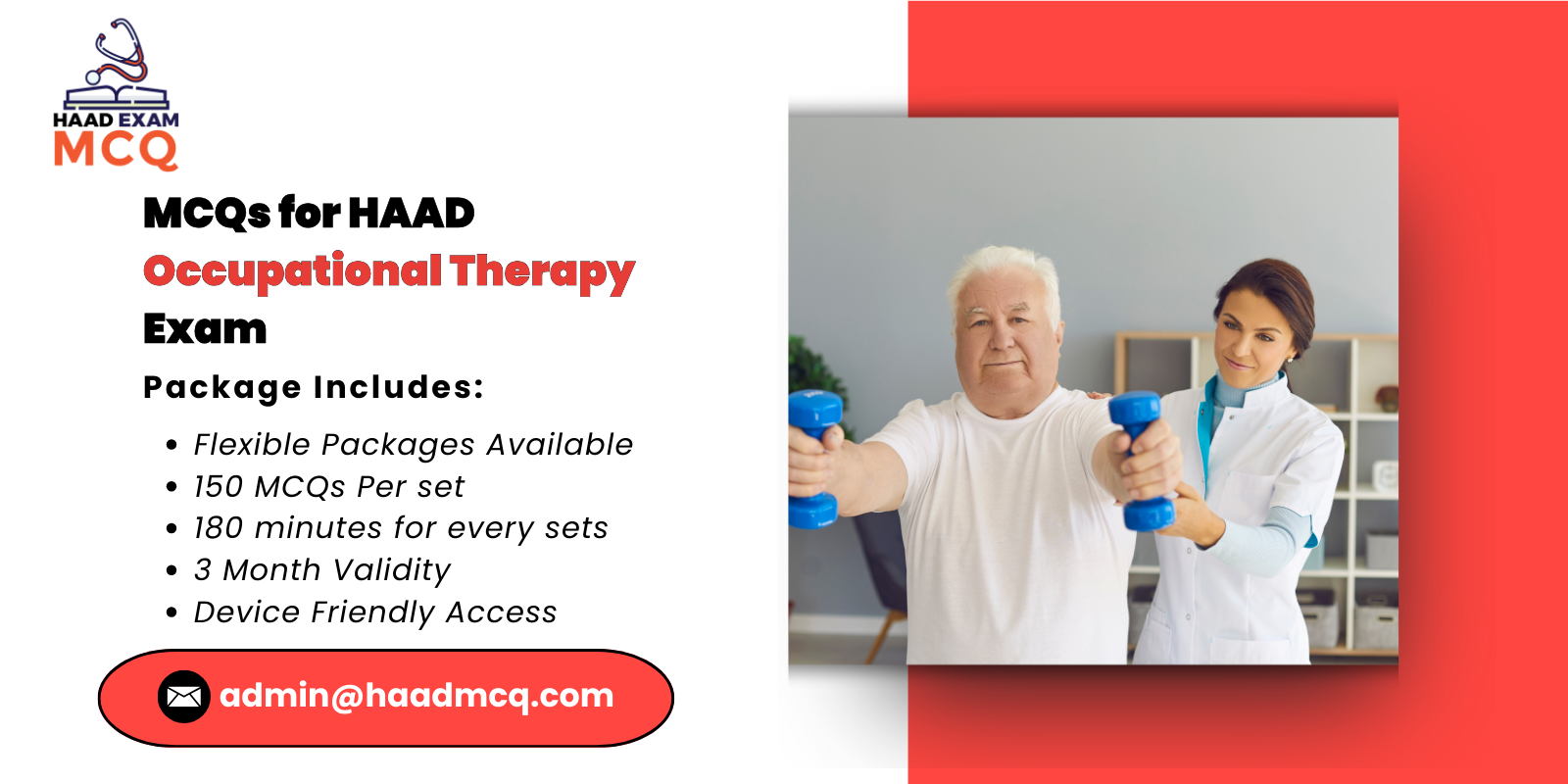 MCQs for HAAD Occupational Therapy Exam