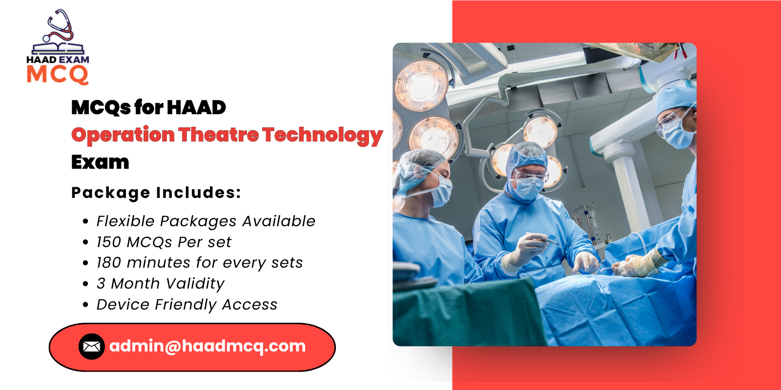 MCQs for HAAD Operation Theatre Technology Exam