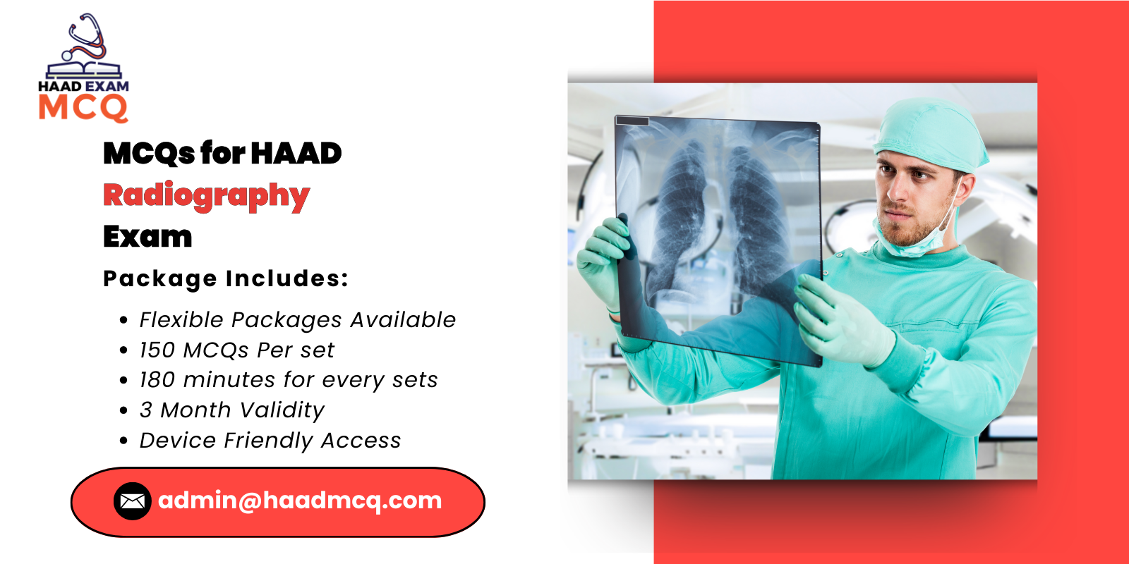 MCQs for HAAD Radiography Exam