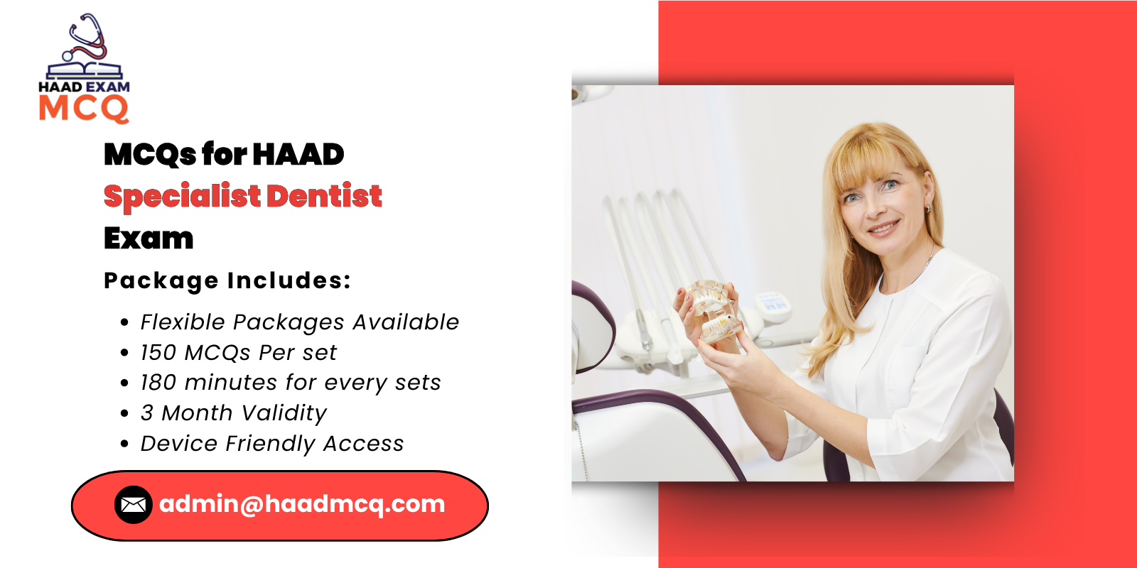 MCQs for HAAD Specialist Dentist Exam