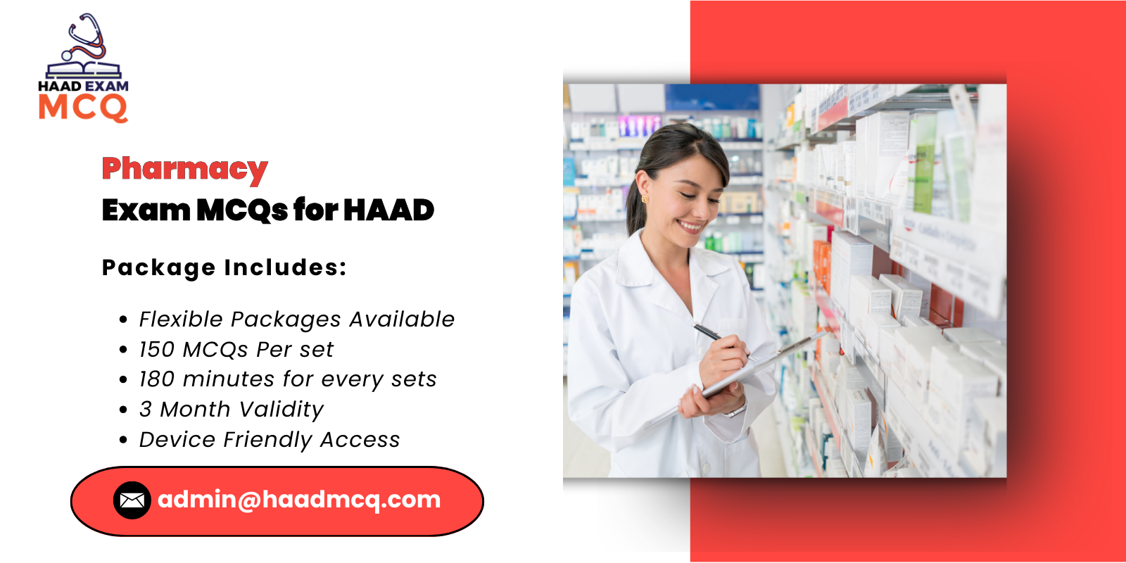 Pharmacy Exam MCQs for HAAD