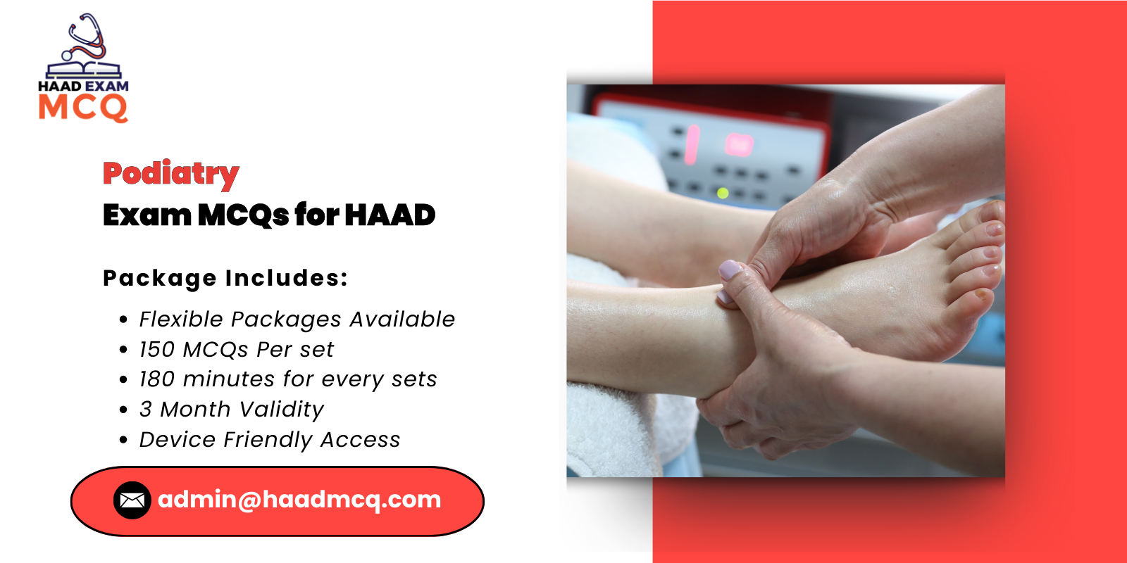 Podiatry Exam MCQs for HAAD